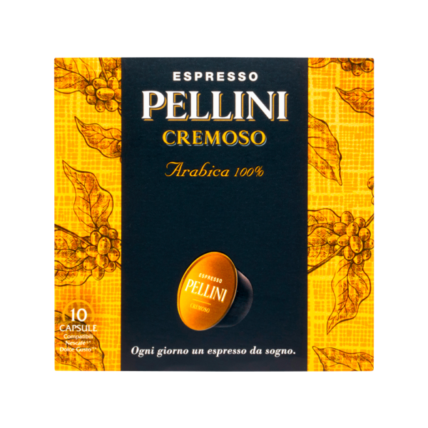 Capsule compatibili Dolce Gusto - PELLINI CREMOSO, Caffè Arabica 100% in capsule Compatibili Nescafé®* Dolce Gusto®*