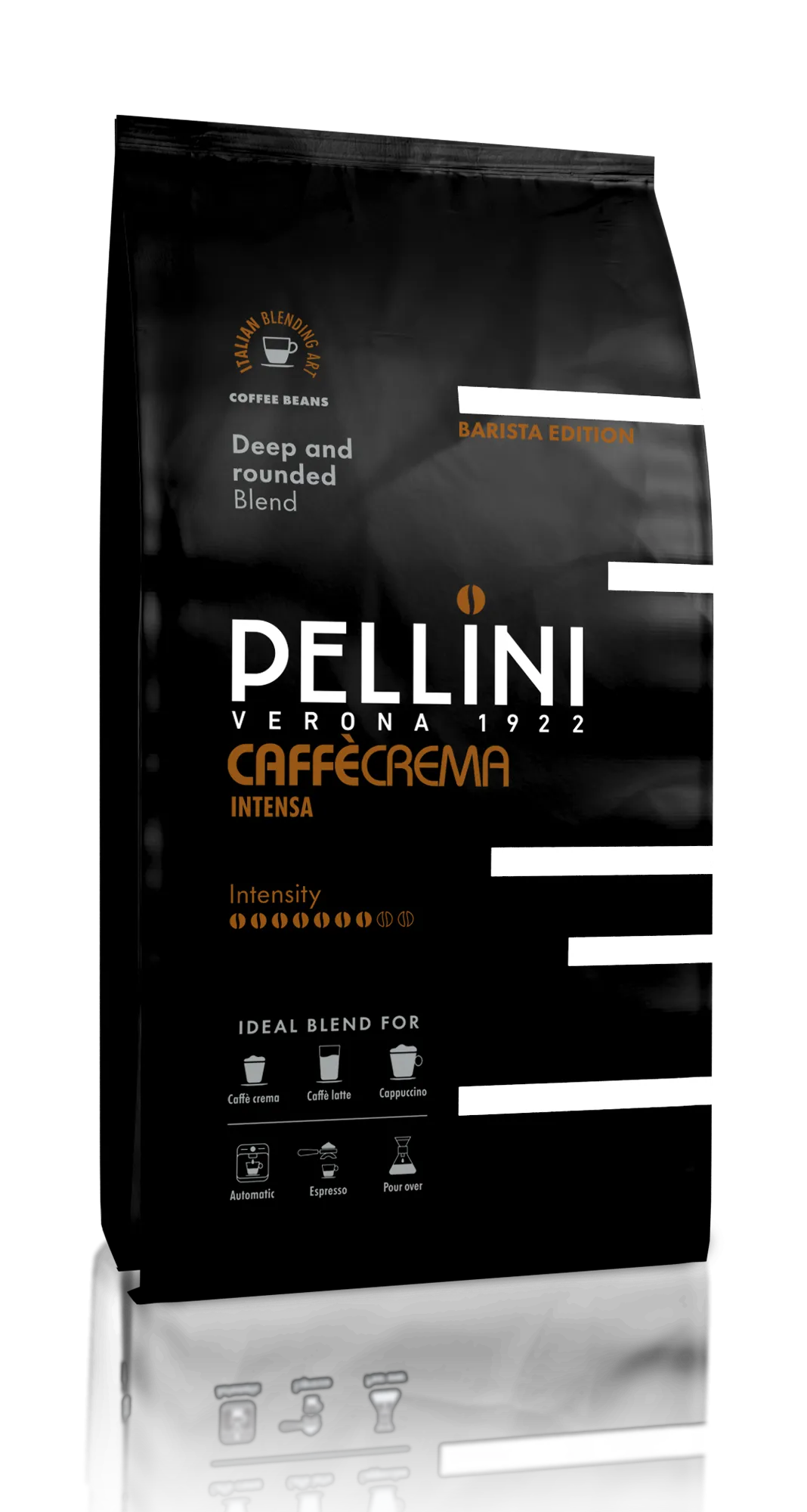 Caffè Pellini miscela Caffè crema intensa in grani, confezione soft pack
