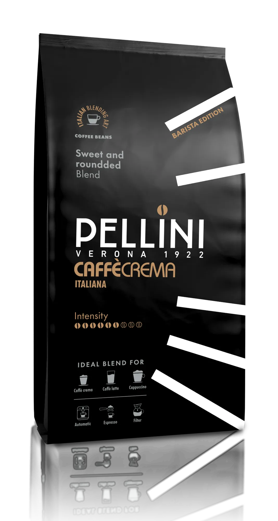 Caffè Pellini miscela Caffè crema italiana in grani, confezione soft pack
