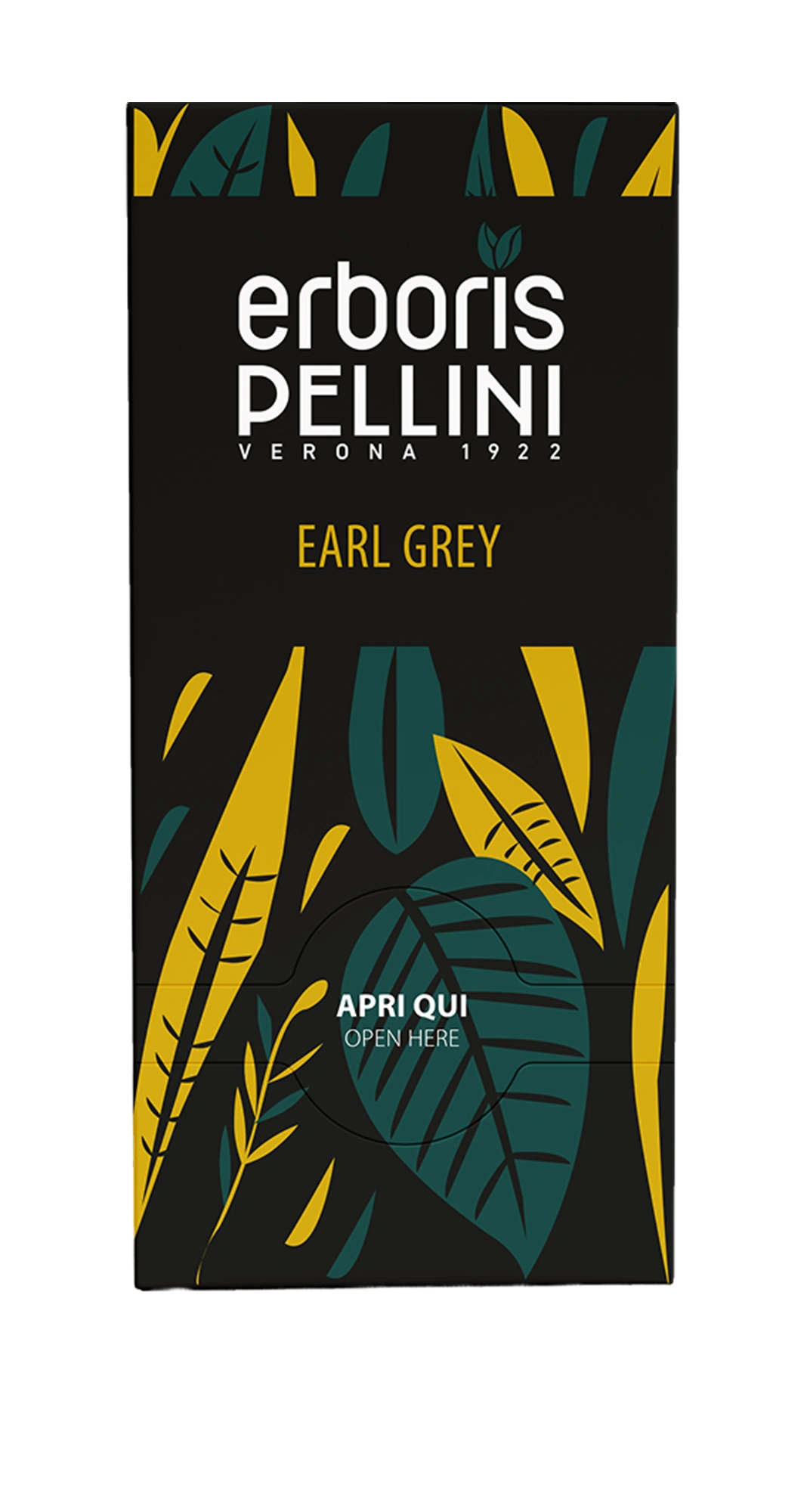 Pellini Erboris tè earl grey, confezione da 20 bustine