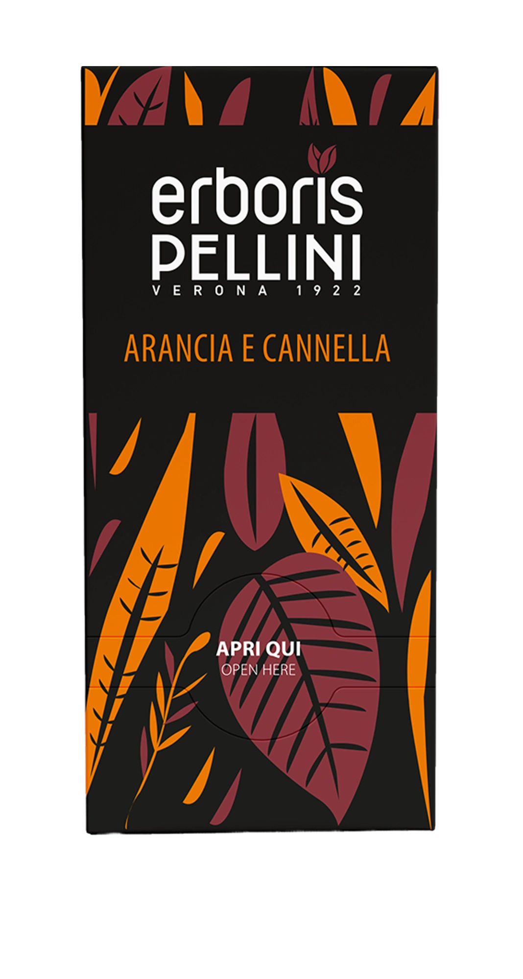 Pellini Erboris tisana arancia e cannella, confezione da 20 bustine