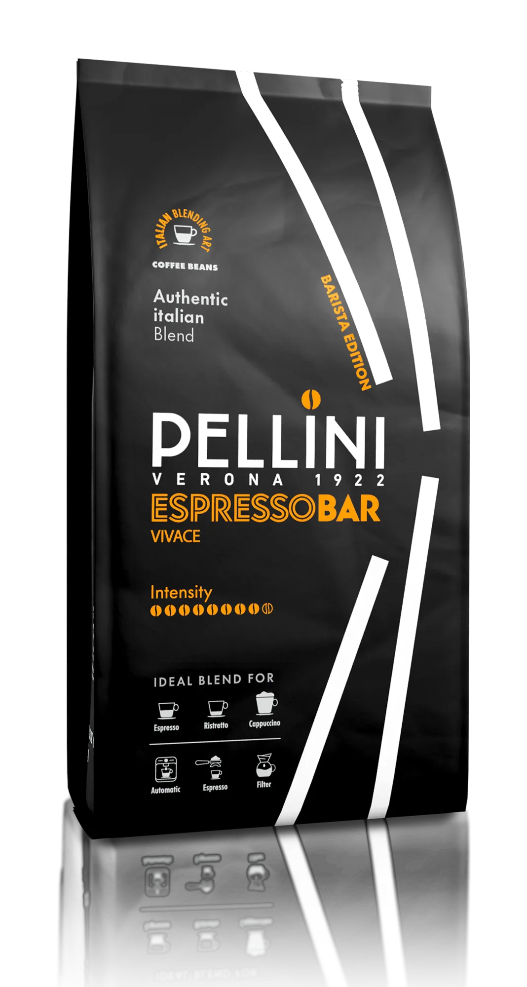 Caffè Pellini miscela Espressobar vivace in grani, confezione soft pack