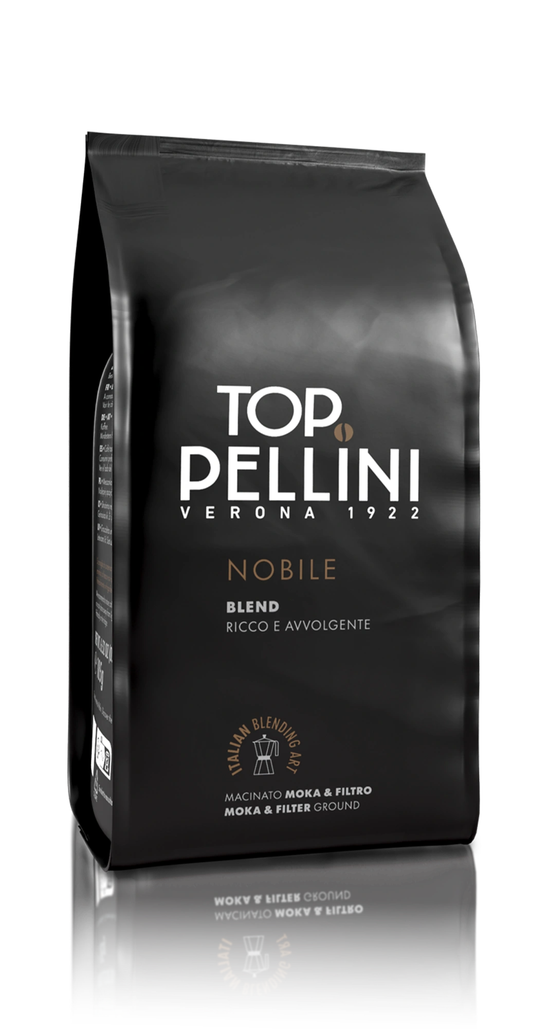Caffè Pellini miscela Top Nobile macinato moka, confezione soft pack