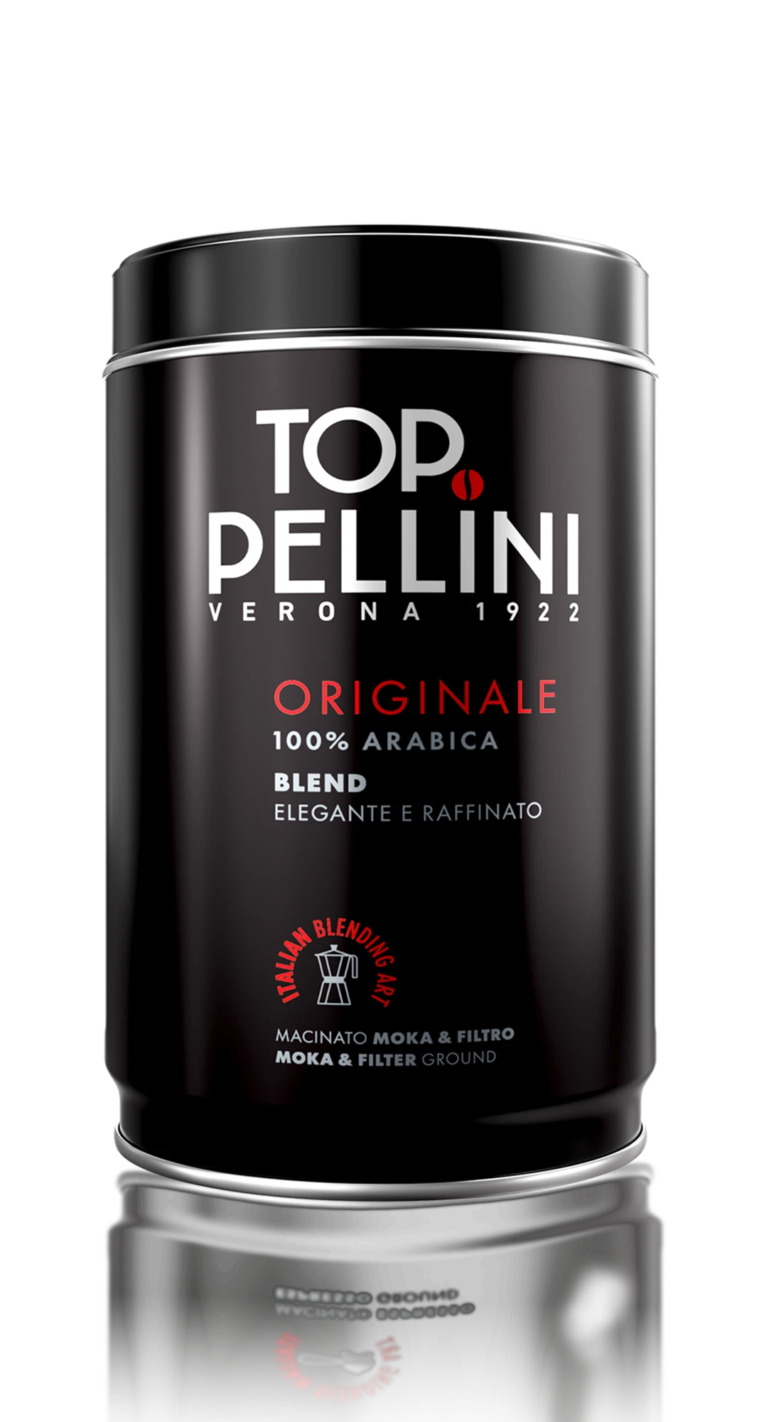 Caffè Pellini miscela Top Originale macinato moka, confezione in latta