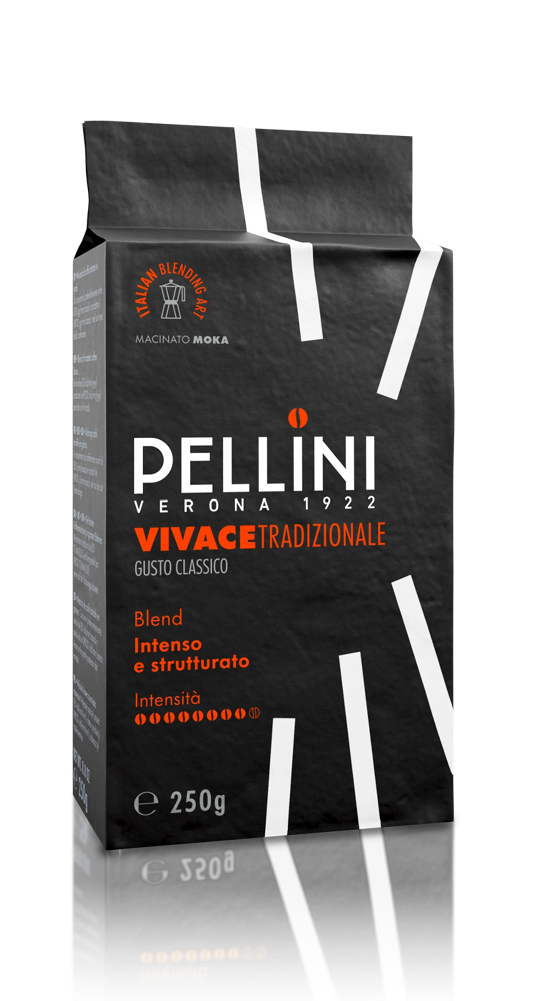 Caffè Pellini miscela Vivace tradizionale classica macinato moka, confezione mattonella